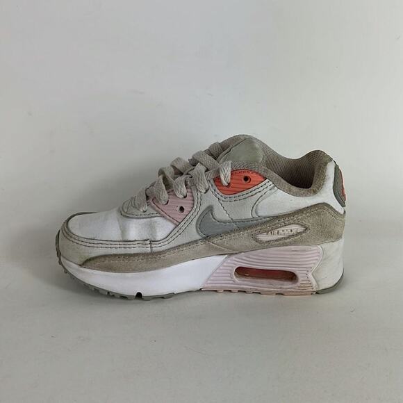 Nike air max 90 youth kids size 11 C white light pink athletic sneakers shoes - Picture 5 of 7